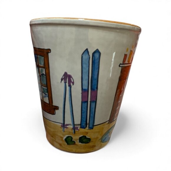Ski Mug-New Perfect for the lodge-Perfect for Ski Trip-16 oz-Ceramic-Hand Painte - Picture 3 of 6